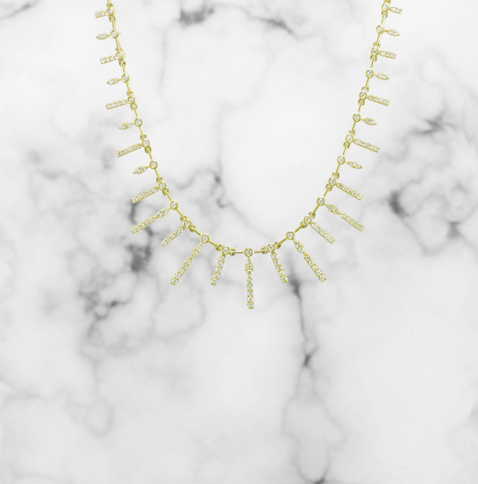 3/4ct Diamond Bar Necklace