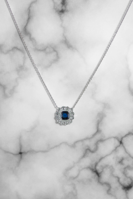 Sapphire and Diamond Pendant