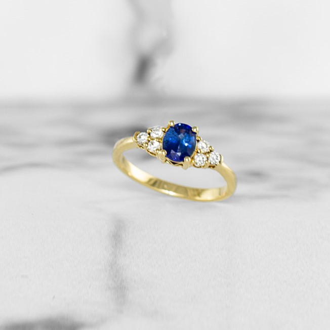 Sapphire and Diamond Ring