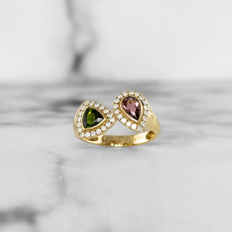 Toi et Moi Tourmaline Ring